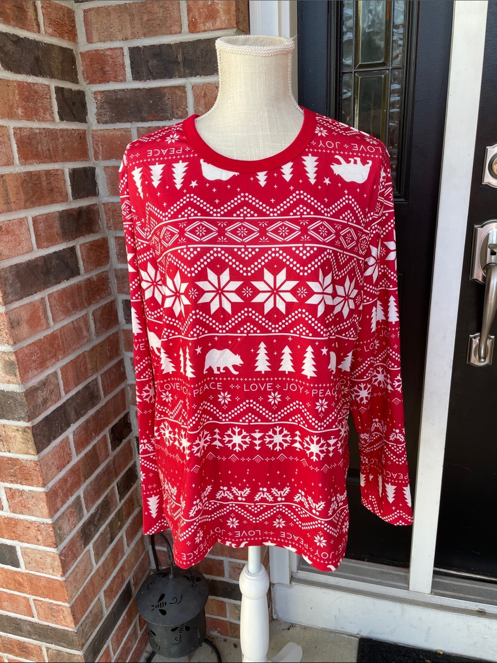 PatPat Long Sleeve Womans Tee Casual Christmas Shirt X-Large